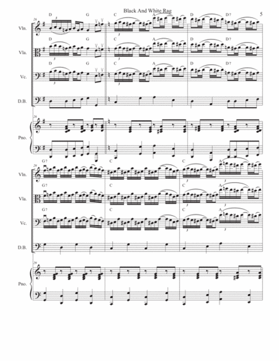 Black And White Rag for solo Violin/viola/cello image number null