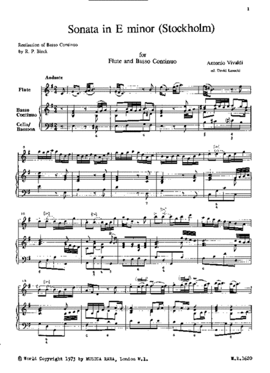Sonata in E minor RV 50