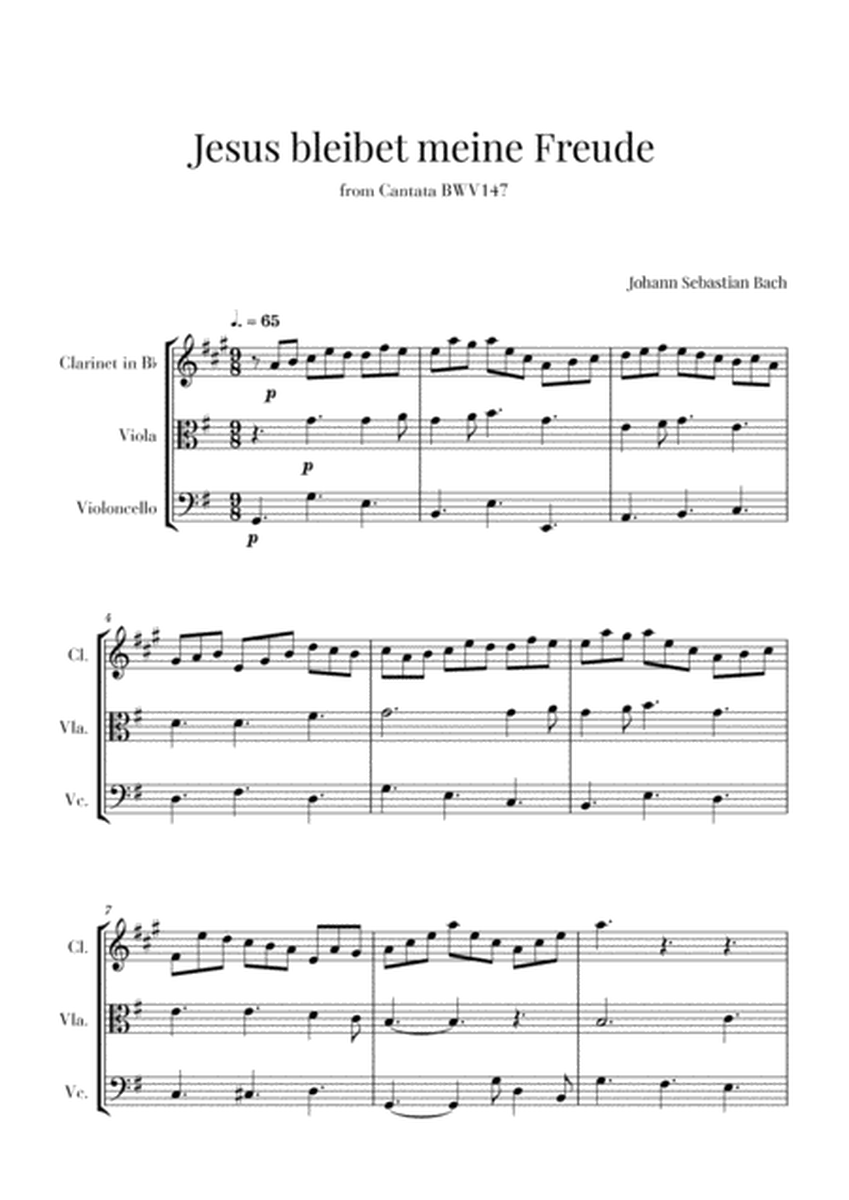 Bach - Jesus bleibet meine Freude for Clarinet, Viola and Cello image number null