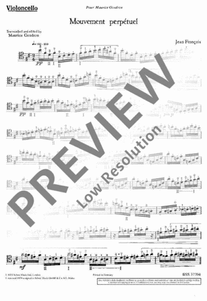 Mouvement perpétuel by Jean Francaix - Piano Accompaniment - Digital Sheet  Music