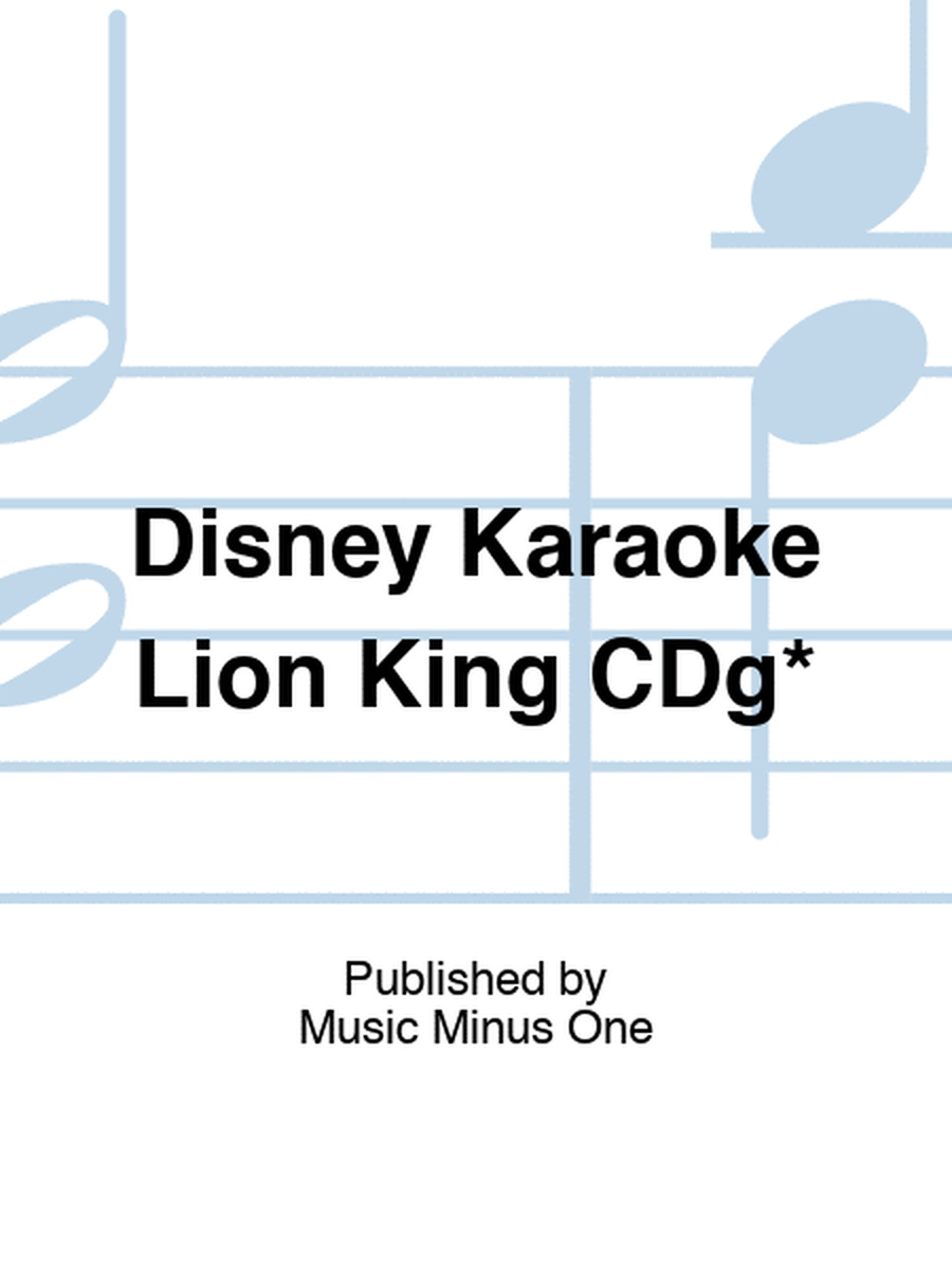 Disney Karaoke Lion King CDg*