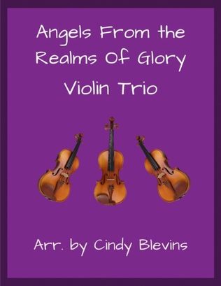 Book cover for Angels From the Realms of Glory, for Violin Trio