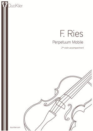 Book cover for Ries - Perpetuum Mobile, 2nd violin accompaniment