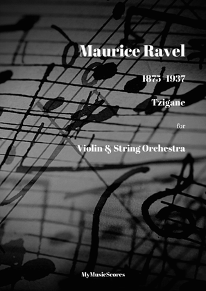 Book cover for Ravel Tzigane for Violin and String Orchestra