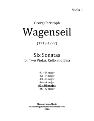 Book cover for Wagenseil Quartet #5 for 2 Violas, Cello and Bass