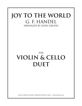 Book cover for Joy To The World - Violin & Cello Duet