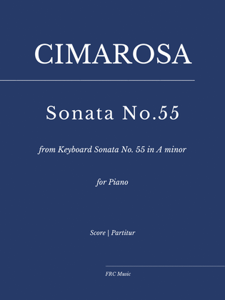 Book cover for Cimarosa: Sonata No. 55 in A minor for Piano (as played by Víkingur Ólafsson)