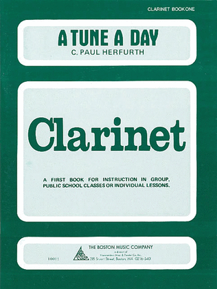 Book cover for A Tune a Day – Clarinet