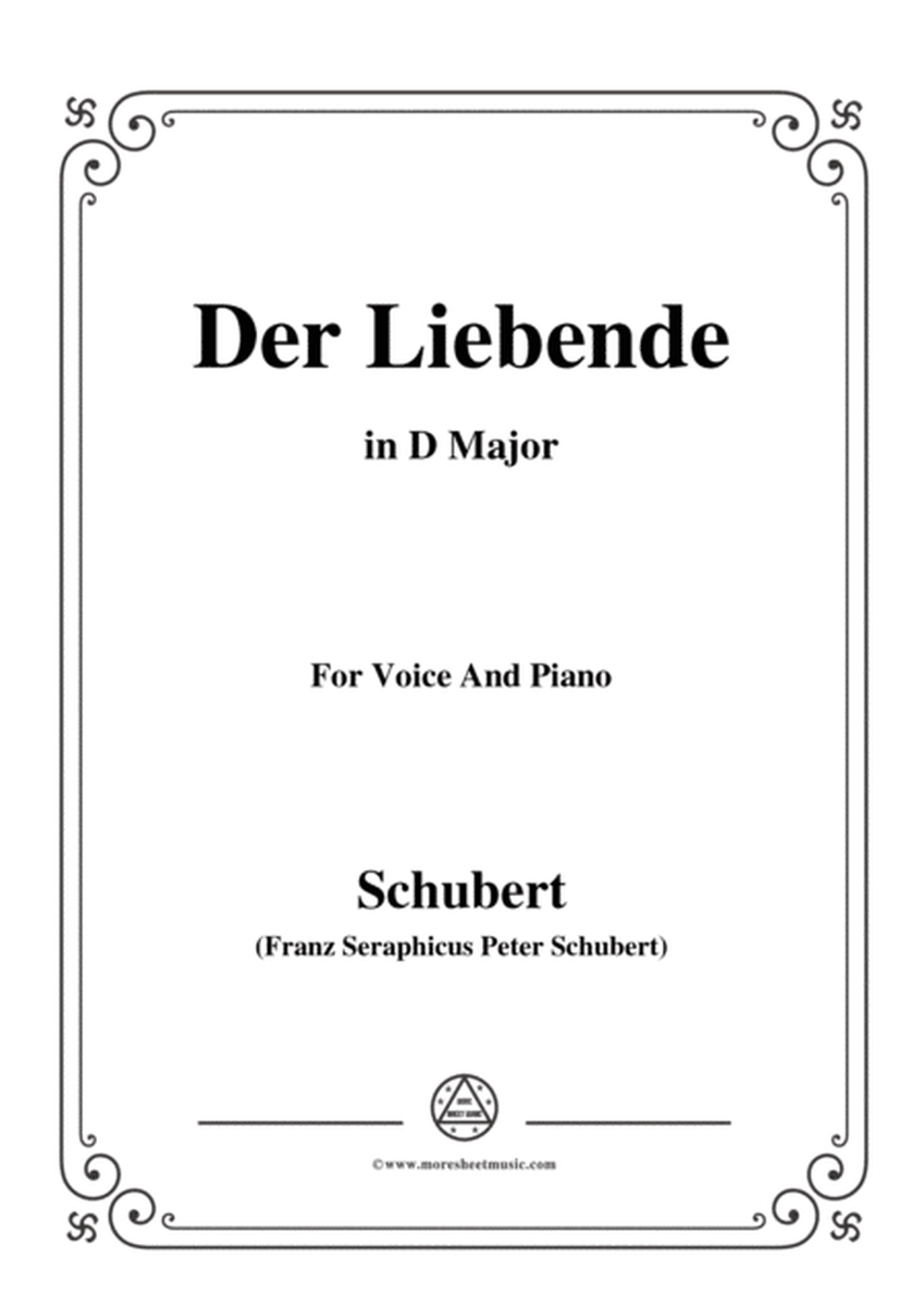 Schubert-Der Liebende,D.207,in D flat Major,for Voice and Piano image number null