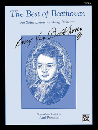 Book cover for The Best of Beethoven (For String Quartet or String Orchestra)