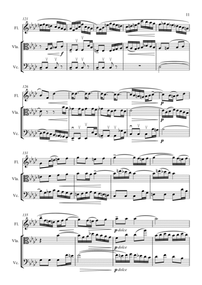 Bach - Prelude & Fugue in F Minor BWV881- Flute, Viola & Cello - Score and parts image number null