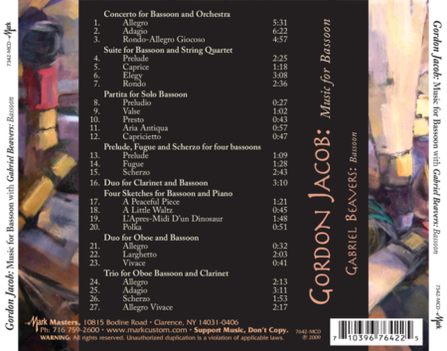 Gordon Jacob: Music for Bassoo