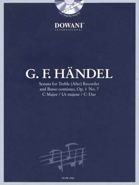 Handel - Sonata in C Major, Op. 1, No. 7 for Treble (Alto) Recorder and Basso Continuo (Recorder)