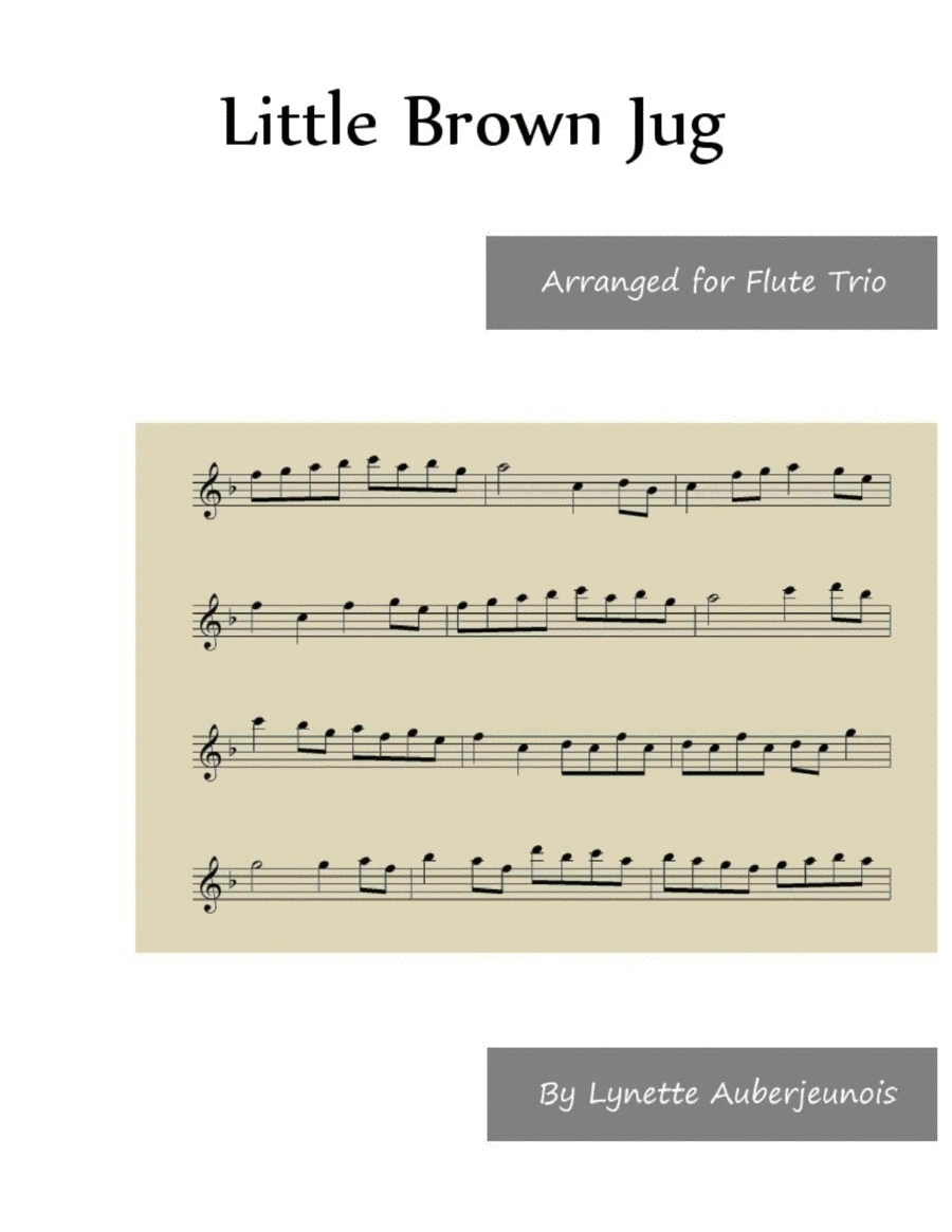 Little Brown Jug - Flute Trio image number null