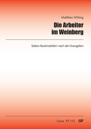 Book cover for Die Arbeiter im Weinberg. Szenische Kantate