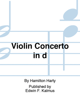 Book cover for Violin Concerto in d