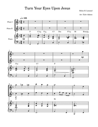 Book cover for Turn Your Eyes Upon Jesus (Flute Duet and Piano)