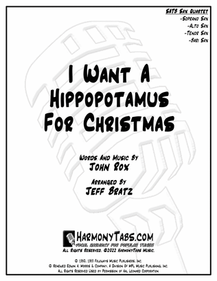 Book cover for I Want A Hippopotamus For Christmas (Hippo The Hero)