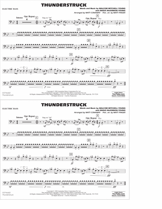 Thunderstruck (arr. Matt Conaway) - Electric Bass