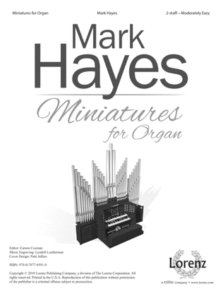 Book cover for Mark Hayes: Miniatures for Organ