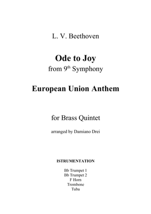 Book cover for Ode to Joy (Europe Anthem) for Brass Quintet