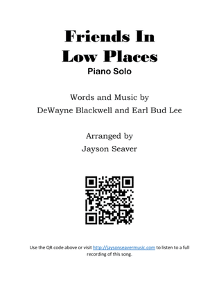 Book cover for Friends In Low Places