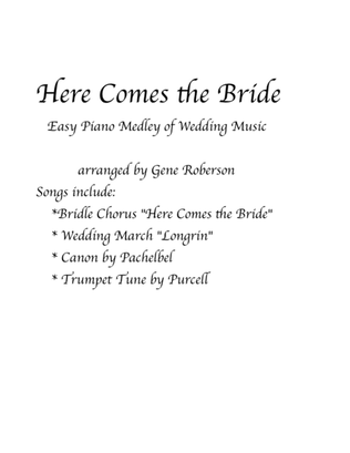 Book cover for Here Comes the Bride "Wedding Medley for Easy Piano"