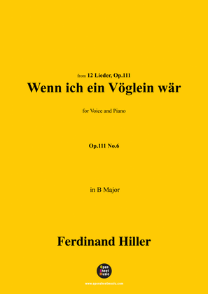 F. Hiller-Wenn ich ein Vöglein wär',Op.111 No.6,in B Major