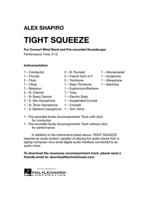 Book cover for Tight Squeeze - Full Score