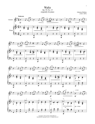 Waltz In A Major, Op. 39, No. 15