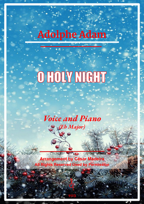 Book cover for O Holy Night - Voice and Piano - Eb Major (Full Score and Parts)