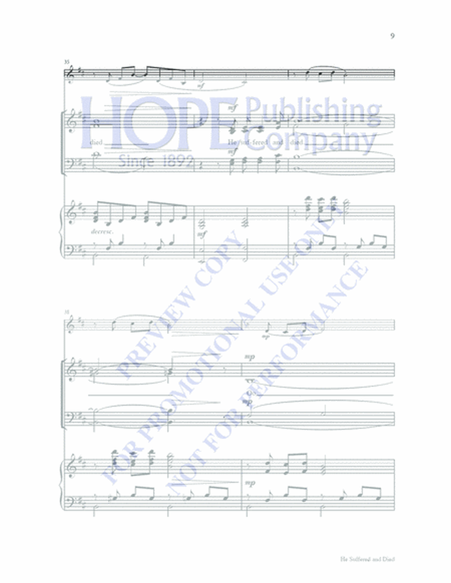 He Suffered and Died by Jay Althouse 4-Part - Sheet Music