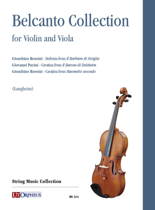 Book cover for Belcanto Collection for Violin and Viola