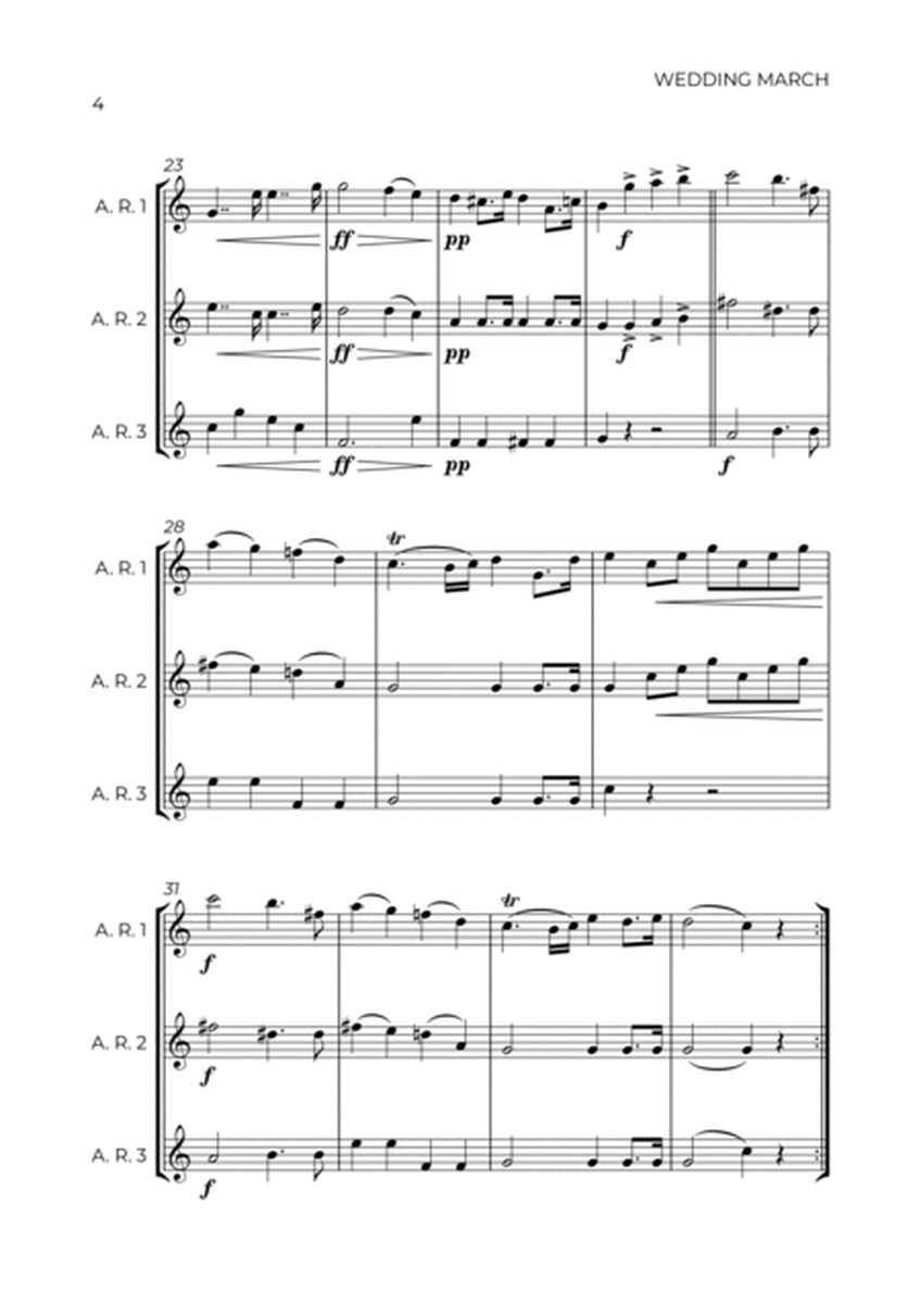 WEDDING MARCH - MENDELSSOHN – ALTO RECORDER TRIO image number null