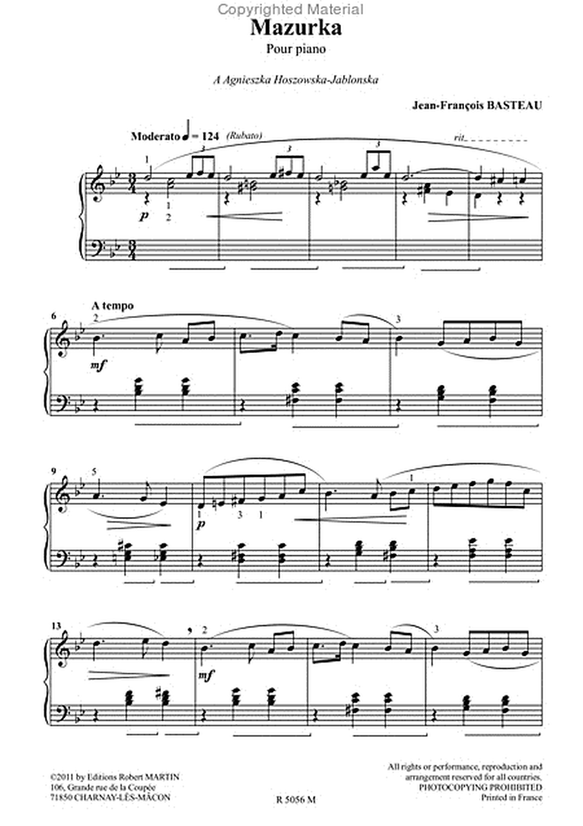 Mazurka for piano