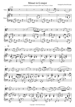 Book cover for Minuet in G-major (viola & piano)