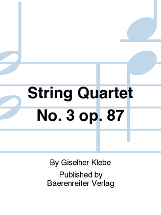 Book cover for Streichquartett no. 3, op. 87 (1981)