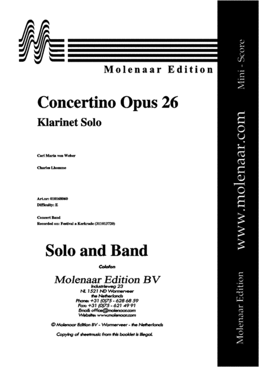 Concertino Opus 26 image number null