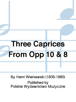 Book cover for Three Caprices from Opp. 10 & 18