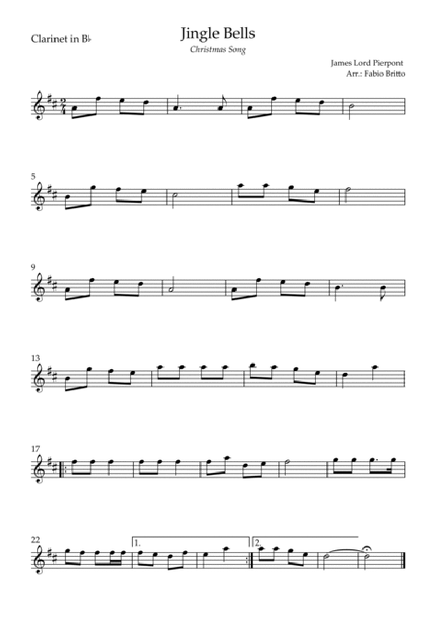 Jingle Bells (Christmas Song) for Clarinet Trio image number null