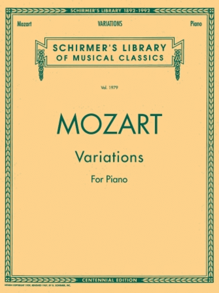 Wolfgang Amadeus Mozart : Piano Variations (Complete)