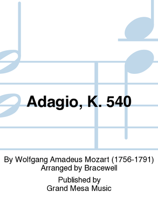 Book cover for Adagio, K. 540