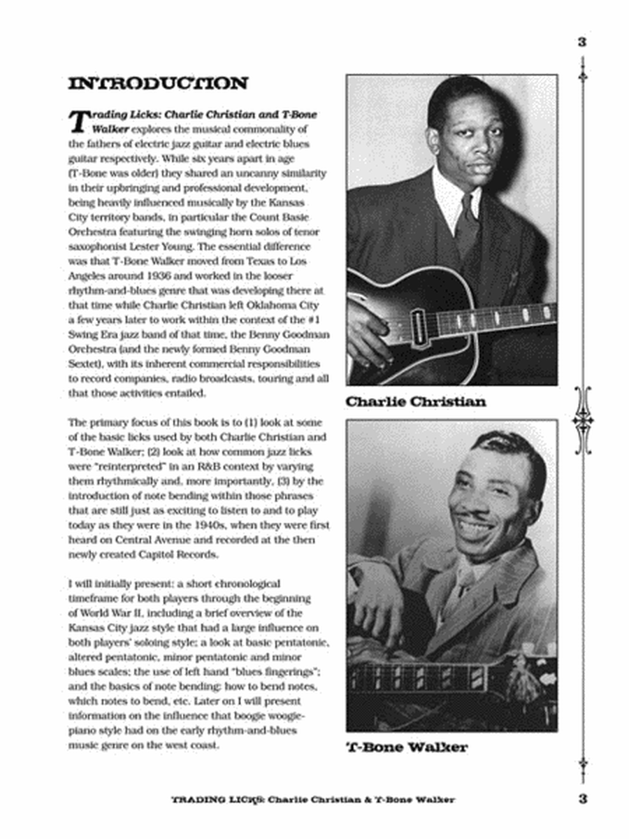 Trading Licks: Charlie Christian & T-Bone Walker image number null