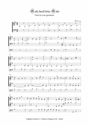 Book cover for BACH J.S. - Gott, durch deine Güte - BWV 724 - For Organ 3 staff