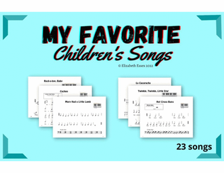 Book cover for My Favorite Children's Songs - A Pre-staff Notation Collection & Method Book