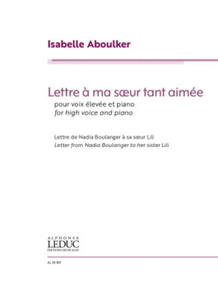 Book cover for Lettre a ma soeur tant aimee