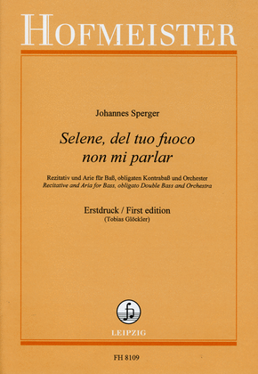 Book cover for Selene, del tuo fuoco non mi parlar / Partitur