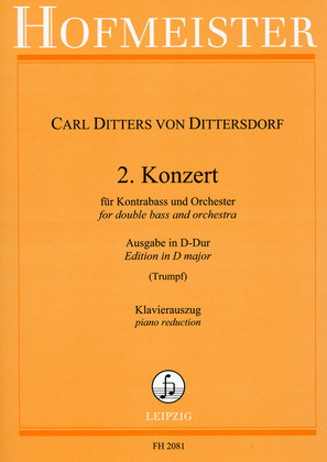 Book cover for 2. Konzert D-Dur fur Kontrabass und Orchester/ KlA