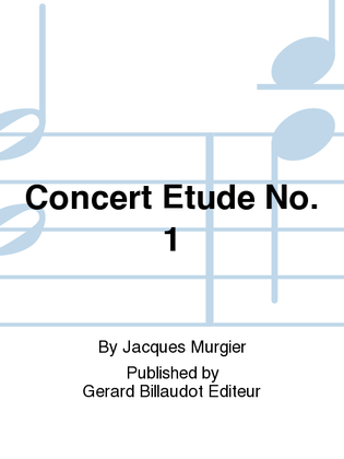 Book cover for Concert Etude No. 1