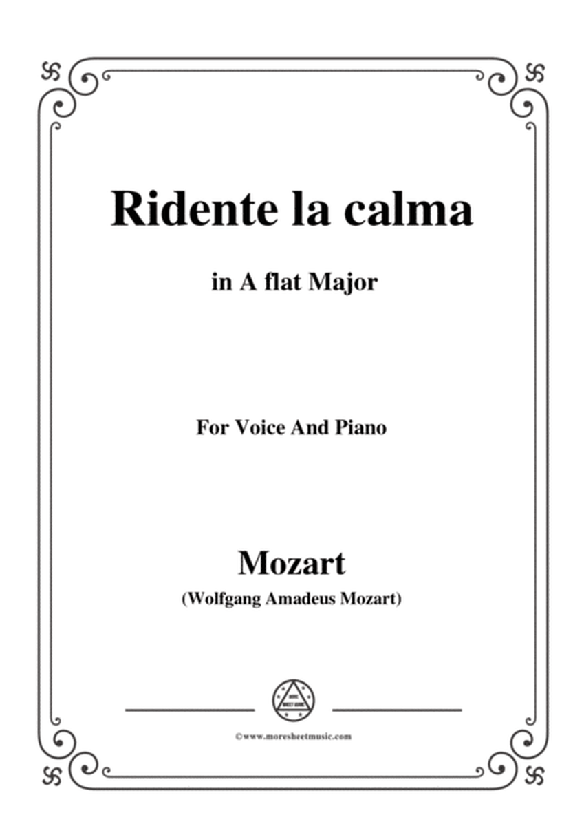 Mozart-Ridente la calma,in A flat Major,for Voice and Piano image number null